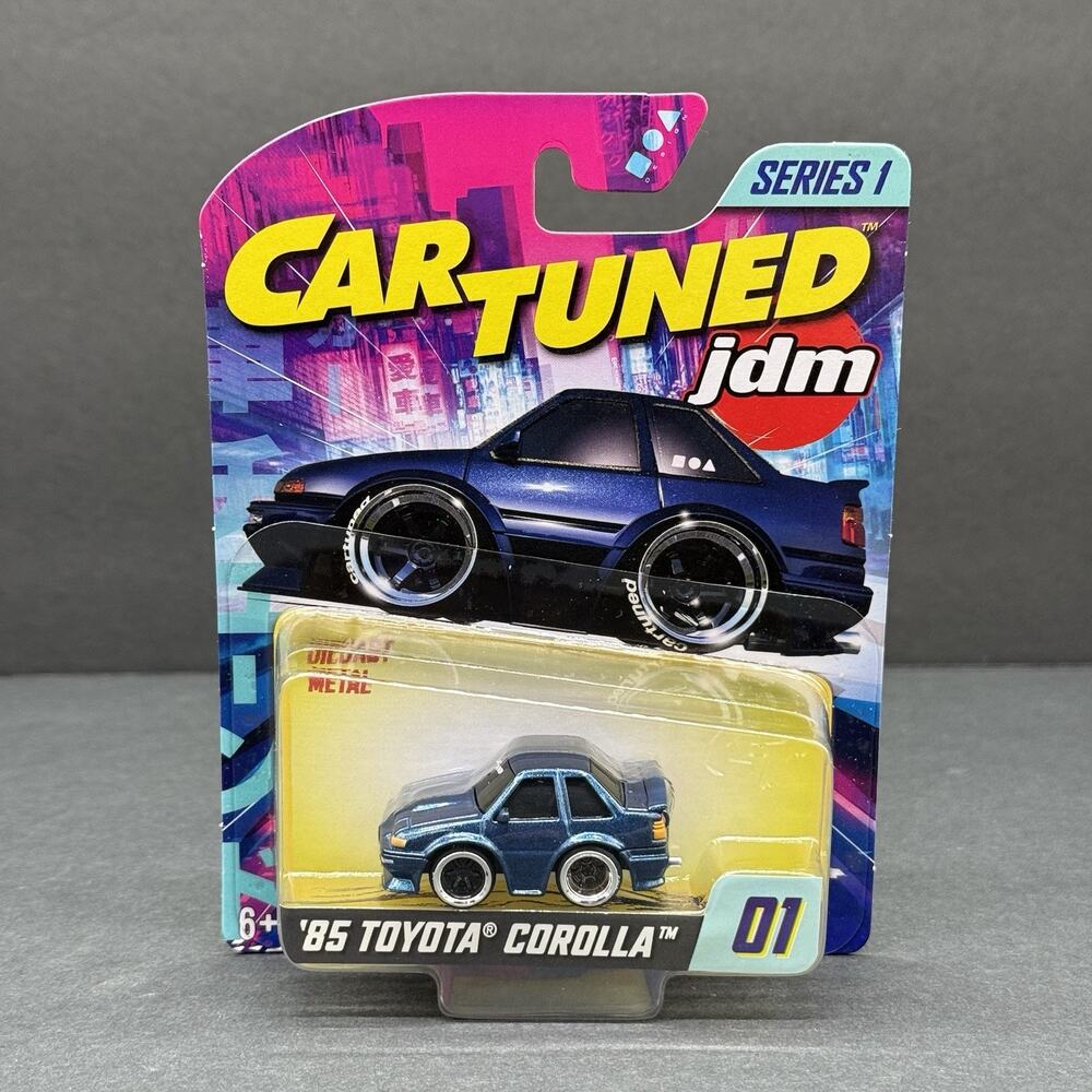 2025 Car Tuned JDM '85 Toyota Corolla 01 Series 1 Diecast Car 1:64 Dark Blue